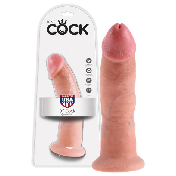 King Cock 9 - realistlik iminapaga dildó (23cm) - naturaalne