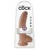 King Cock 23 cm munanditega dildo - pruun