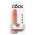 King Cock 8 munanditega dildo (20 cm) - naturaalne