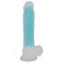 You2Toys Pimedas Helendav - iminapaga, valgustav dildo (sinine)