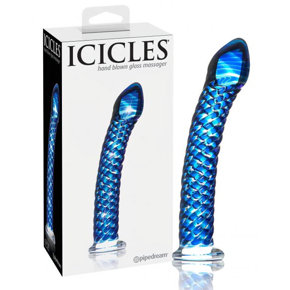 Icicles nr 29 - klaasist spiraalne dildo (sinine)