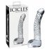 Icicles No. 61 - munandite ja peenisega klaasdildo (läbipaistev)