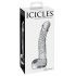 Icicles No. 61 - munandite ja peenisega klaasdildo (läbipaistev)