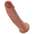 King Cock 9 - tervajalk dildos (23cm) - tume naturaalne