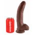 King Cock 9 - tõetruu pruun dildo iminapaga (23cm)