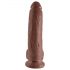 King Cock 9 - tõetruu pruun dildo iminapaga (23cm)