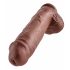 King Cock 11 - suur iminapaga dildoo (28cm) - pruun