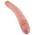 King Cock 12 Slim - elutruu duo dildo (31cm) - naturaalne