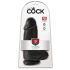 King Cock 9 Chubby - iminapinnaga munanditega dildo (23 cm) - must