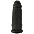 King Cock 9 Chubby - iminapinnaga munanditega dildo (23 cm) - must