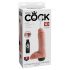 King Cock 8 - elutru spritsiv dildo (20cm) - naturaalne