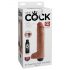 King Cock 10 - elutru pritsiv dildo (25cm) - naturaalne