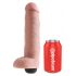 King Cock 10 - elutru pritsiv dildo (25cm) - naturaalne