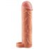 X-TENSION Perfect 2 - rõngaskattega peenisekate (19cm) - naturaalne