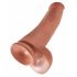 King Cock 15 - Hiiglaslik dildo (38cm) - tume naturaalne