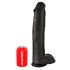 Kuningas Kukk 15 - iminapaga munanditega dildo (38cm) - must