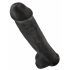 Kuningas Kukk 15 - iminapaga munanditega dildo (38cm) - must