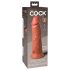 King Cock Elite 20cm iminapaga dildo - tume naturaalne