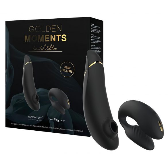 Womanizer Golden Moments 2 - kliitori ja paarivibraator (must)