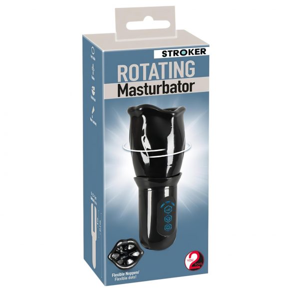 STROKER roteriv akuga suumasturbaator (must)