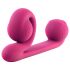 Snail Vibe Duo - akudega, 3in1 stimulatsiooniga vibraator (roosa)