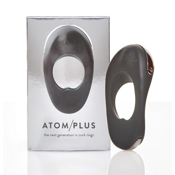 Atom Plus - kahemootoriline vibro peeniserõngas (must)