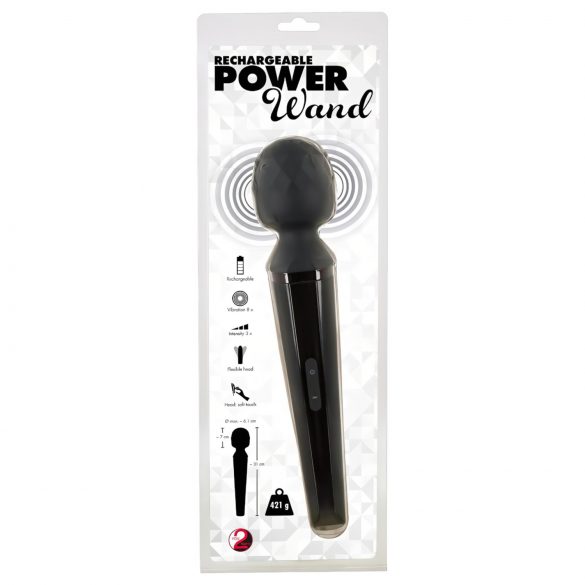 You2Toys Power Wand - juhtmevaba must massaaživibraator