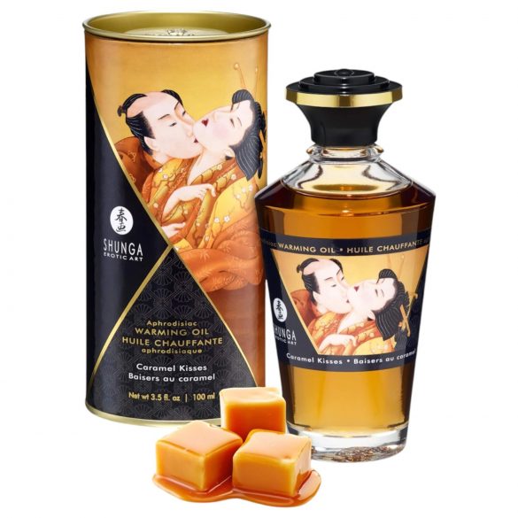 Shunga - soojendav massaažiõli - karamell (100ml)