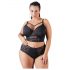 Cottelli Plus Size - õlapaeltega pitsrinnahoidja (must) - 95F