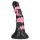 Võimas hobujõud - silikoonist dildo 18 cm (must-roosa)