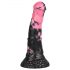 Võimas hobujõud - silikoonist dildo 18 cm (must-roosa)