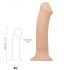 Strap-on-me XL - topeltkihiline elutruu dildo - eriti suur (naturaalne)