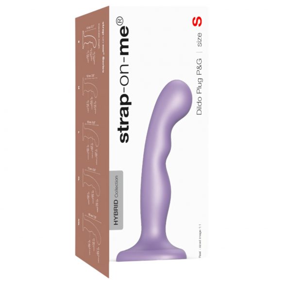 Strap-on-me P&G S - kaarduv alusseis dildo (lilla)