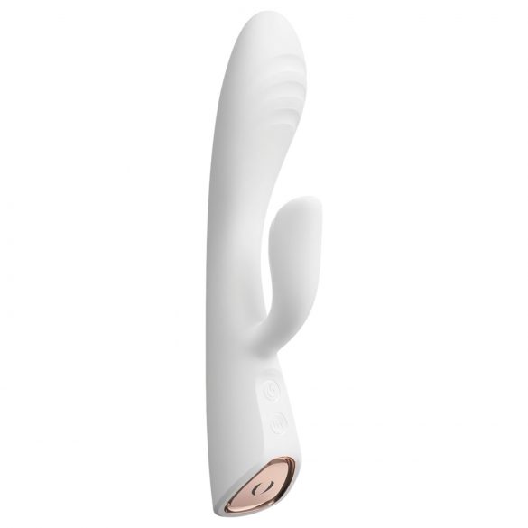 Dorcel Flexi Rabbit - soojenev vibraator kliitorivarrega (valge)