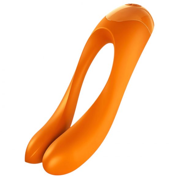 Satisfyer Candy Cane - veekindel topelt vibraator (oranž)