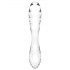 Satisfyer Dazzling Crystal - Kaheotsaline klaasdildo (läbipaistev)