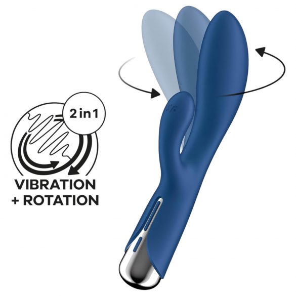 Satisfyer Spinning Rabbit 1 - pöörlev kliitor stimulaator (sinine)