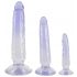 Crystal Clear - anaaltreeningu dildokomplekt - 3 tk (läbipaistev-sinine)