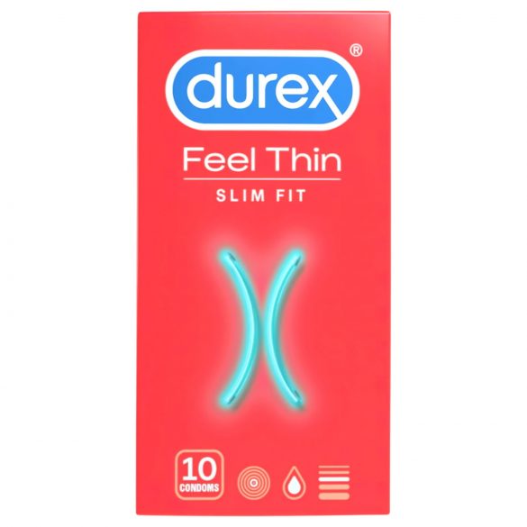 Durex Feel Thin Slim Fit - tõetruud naudingud, 10tk