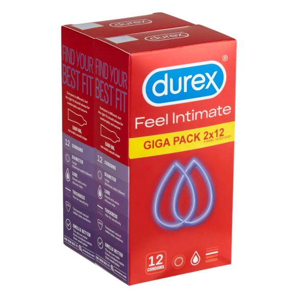 Durex Feel Intimate - õhukesed kondoomid (2x12tk)