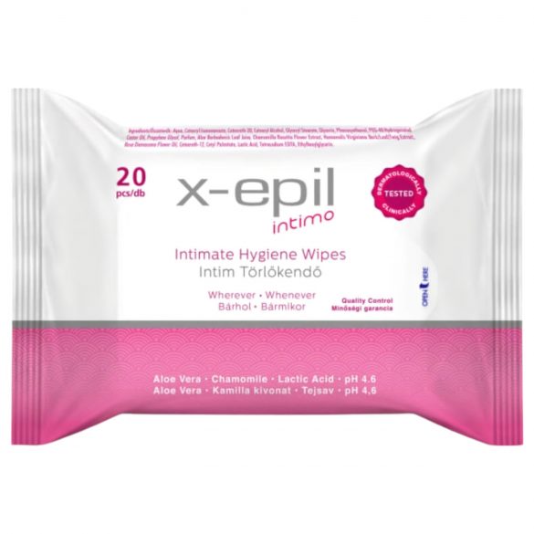 X-Epil Intimo - intiimsed niisked salvrätikud (20tk)