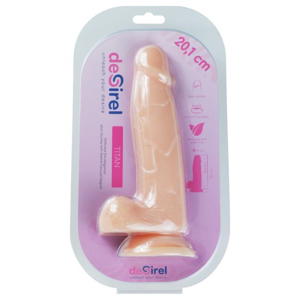 Desirel Titan - elutru munanditega dildo (naturaalne)