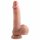 Kaksikihiline realistlik dildo munanditega, 18cm (naturaalne)