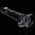 Lovetoy Flawless Clear - iminapaga dildo - 19 cm (läbipaistev)