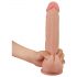 Lovetoy Sliding-Skin - topel kahekihiline dildo - 23 cm (naturaalne)