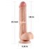 Lovetoy Sliding-Skin - topel kahekihiline dildo - 23 cm (naturaalne)