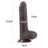 Lovetoy Sliding-Skin - kaheastmeline dildo - 18cm (pruun)