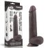 Lovetoy Sliding-Skin - topeltstruktuurne dildo - 23cm (pruun)