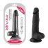 Mr. Rude - kleepuv põhjaga naturaalne dildo, 19 cm (must)