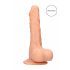 Realistlik Dong 8 - munanditega dildo (20cm) - naturaalne